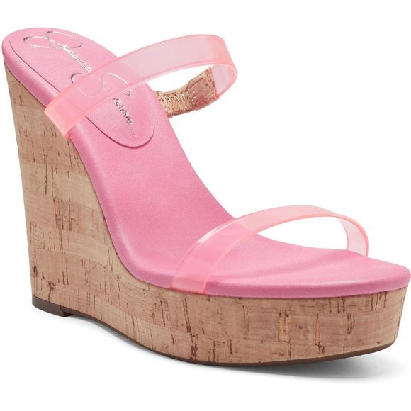 Jessica Simpson Women's Tumile Wedge Sandal, Pink, 9.5 - Picture 1 of 1